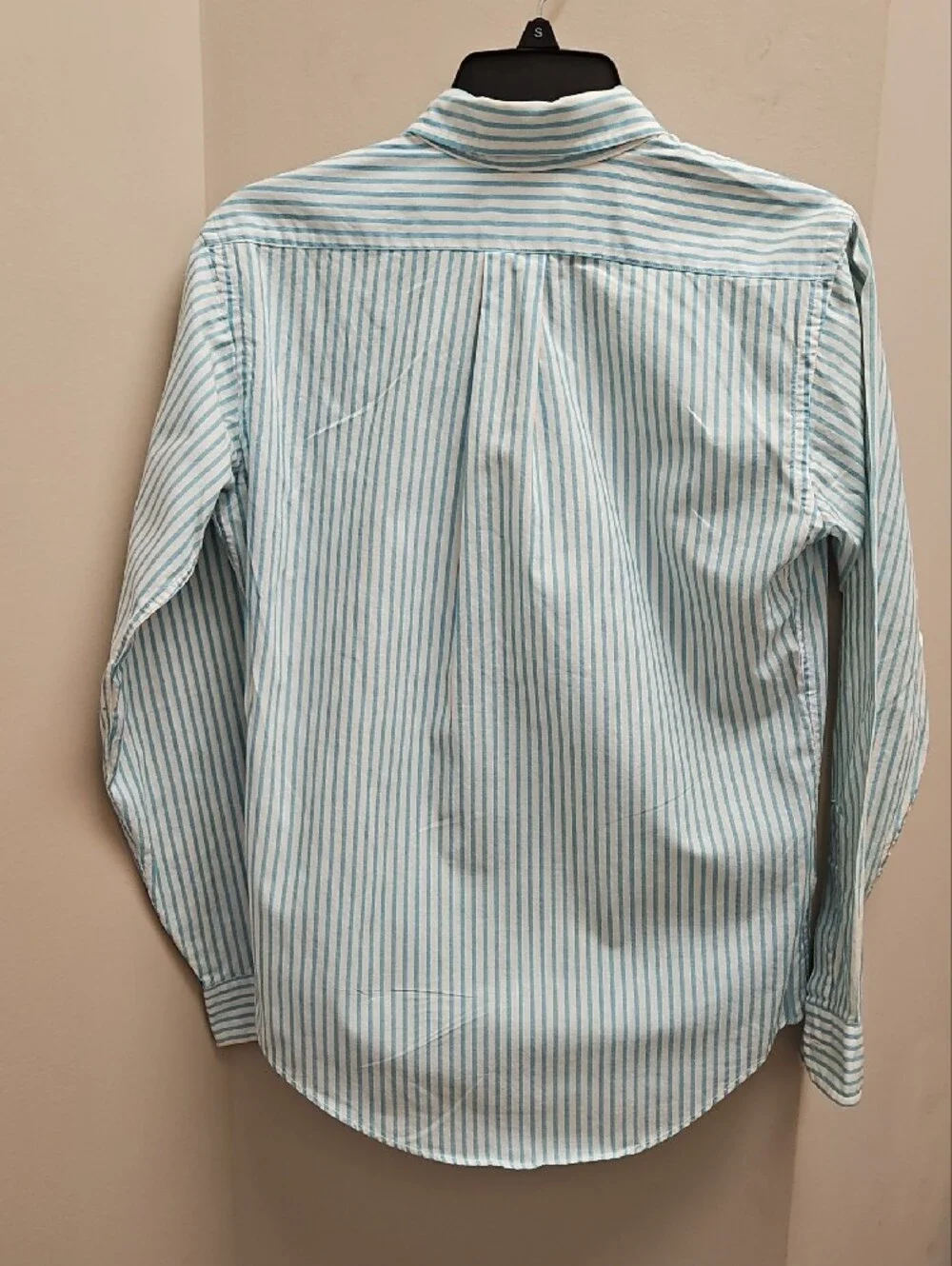 Ralph Lauren Light Blue and White Striped Button-Down Dress Shirt